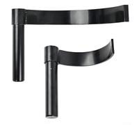 Curved Tool Rest Specially Shaped Turning Tool for Wood Lathes, Alloy Steel Lathe Tool Rest with for Slim Top for Bowl Carving, Small Size Black(2PCS)
