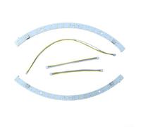 Curved Transparent LED Light for Ceiling Fan For SMD Type 18W 27W 36W Power Options With or Without Driver for Modern Mount Use (2 PC 18W*2)