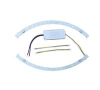 Curved Transparent LED Light for Ceiling Fan For SMD Type 18W 27W 36W Power Options With or Without Driver for Modern Mount Use (2PC 18W*2 + driver)