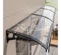 Curved Window Awning Canopy - Polycarbonate Sunlight Protection Cover for Front Door and Patio, Modern Outdoor Roof