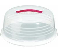 Curver 00416-129-00 Round Cake Box, Transparent/White | Easily monitor contents through clear walls, while the easy-clean design simplifies cleanup after busy events.