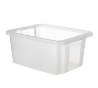 Curver 00750-001-00 Essentials Stackable 20L Transparent Plastic Box 43 x 33.5 x 20.5cm