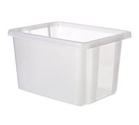 Curver 00751-001-00 Essentials Clear Plastic Stacking Box - 26 Litre - 42.5 x 33.5 x 26.2 cm