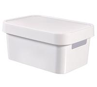 Curver 04746-N23-00 Mit Deckel "Infinity" Storage Box, White, 26.8 x 18.6 x 12.4 cm