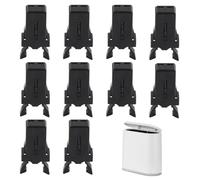 Curver 10-Pack Black Plastic Waterproof Touch Top Lids - Compatible with Flexible Bin Lid Catch & Suitable for Storage & Home Appliances