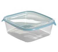 Curver 180507 Fresh’N Go Airtight Square Storage Box Transparent/Blue Polypropylene, Transparent/Bleu, 1,7L