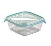 CURVER 180507 Fresh?N Go Airtight Square Storage Box Transparent/Blue Polypropylene, Transparent/Bleu, 0,8L