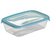 Curver 180690 Fresh’N Go Airtight Rectangular Polypropylene Storage Container - Transparent/Blue, Transparent/Bleu, 1L
