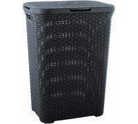 CURVER 189211 Laundry Basket Wicker Look Polypropylene 60 L