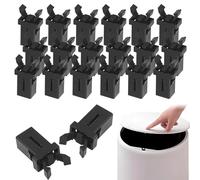 Curver 20-Pack Black Plastic Waterproof Touch Top Lids - Compatible with Flexible Bin Lid Catch & Suitable for Storage & Home Appliances