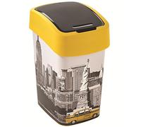 Curver 2045259 Flip Bin 25 Litre Multi-Coloured Plastic Decorative New York