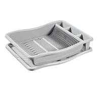 Curver 228566 Dish Drying Rack with Plastic Tray Large with 24 x 48 x 38 x 10.5 cm Grey