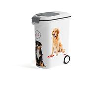 Curver 241093 Food Container 20 kg I 54L White / Grey / Love Pets Dogs 49.3 x 27.8 x 60.5 cm