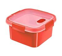 Curver 249954 - Microwave Steaming Storage Box, Square, 1.1 L - Recycled (Smart Eco Range), Plastic, 1 Litre