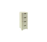 Curver 4 Drawer Shelf, Off-White, 33x38x79