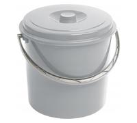 Curver bucket, with lid, comfortable handle, 12L, grey, 241750