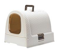 Curver Hooded Cat Litter Box 51x38.5x39.5 cm White 400462