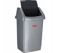 Curver Click-It Multi-Purpose Plastic Waste Bin Basket Silver (50L)