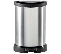 CURVER Deco Bin METALLIC'S 20 L, black/silver metallic, 30.3 x 26.8 x 44.8 cm