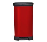 Curver Deco Bin Rectangular Pedal 50L, Red