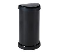 Curver Deco Black Plastic Bin - 40L