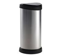 Curver Deco 40L Touch Bin - Silver
