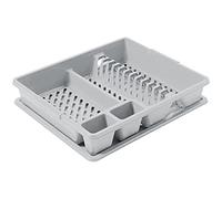 Curver Dish rack with tray in light grey, polypropylene, 35 x 25 x 10 cm