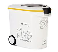 Curver Dog Food Storage 35L/54L Airtight Container With Wheels & Scoop White New