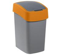 CURVER Flip B Waste Bin 25-Litre Silver/yellow