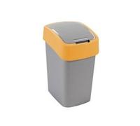 CURVER Flip B Waste Bin 25-Litre Silver/yellow
