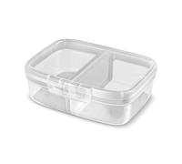 Curver Food Storage Container with Click Lock 1.8 L Snap Box Lunch Box with Divider Plastic Square Microwave Dishwasher Fridge Stackable