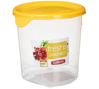 CURVER Fresh & Go Container Round 1 L, Resin, Transparent and Orange, 12 x 12 x 12 cm