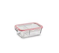 CURVER Glass Airtight Container (4pcs) - 900ml with Clip Lock - Easy Storage & Keeps Fresh - Freezer & Oven Safe
