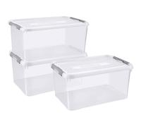 Curver Handy Plastic Stackable Box Set 50L 3 pieces Transparent 240679