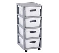 CURVER Infinity 4X10L with Four Drawers of chest of drawers storage trolley cart