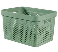 CURVER, Infinity Box 17 L, Green, 35.5 x 26.2 x 21.9 cm, Recycled Plastic