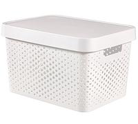Curver "Infinity Box With Lid/Dot Pattern, White, 35 x 25 x 10 cm
