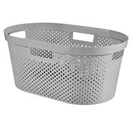 Curver Infinity Clothes Basket With Dot Pattern, Light Grey, 35 x 25 x 10 cm