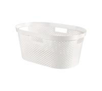 Curver "Infinity Clothes Basket With Dot Pattern, White, 35 x 25 x 10 cm