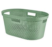 Curver Infinity Dots 100% Recycled Rectangular Laundry Basket 40 Litres - Green