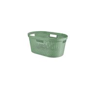 Curver Infinity Dots 100% Recycled Rectangular Laundry Basket 40 Litres - Shale Green