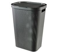 Curver Recycled Infinity Dots Laundry Hamper 60L Dark Grey