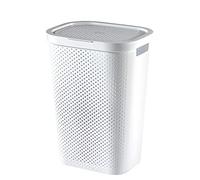 Curver Infinity White Plastic Large Laundry Hamper, 60L