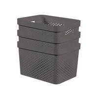 CURVER Infinity Dots - Grey, 3 x 17 Litre