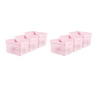 Curver Infinity Dots Set of 3 100 Recycled Large Storage Baskets 17 Litres