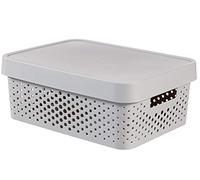 Curver Storage Box Infinity – Plastic, Grey, 11 L, 36×27×14 cm