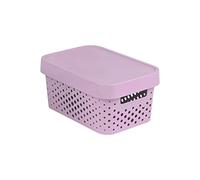 Curver Infinity Rattan Container With Lid Rattan design Capacity:4,5L, 11L, 17L (4,5L, Pink)