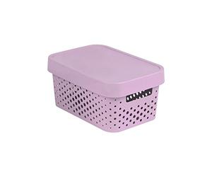 Curver Infinity Rattan Container With Lid Rattan design Capacity:4,5L, 11L, 17L (4,5L, Pink)