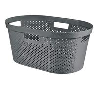 Curver Infinity Recycled 40L grey laundry basket
