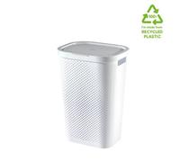 Curver Laundry Hamper Infinity Dots – 100% Recycled Rectangular 60 Litres – White